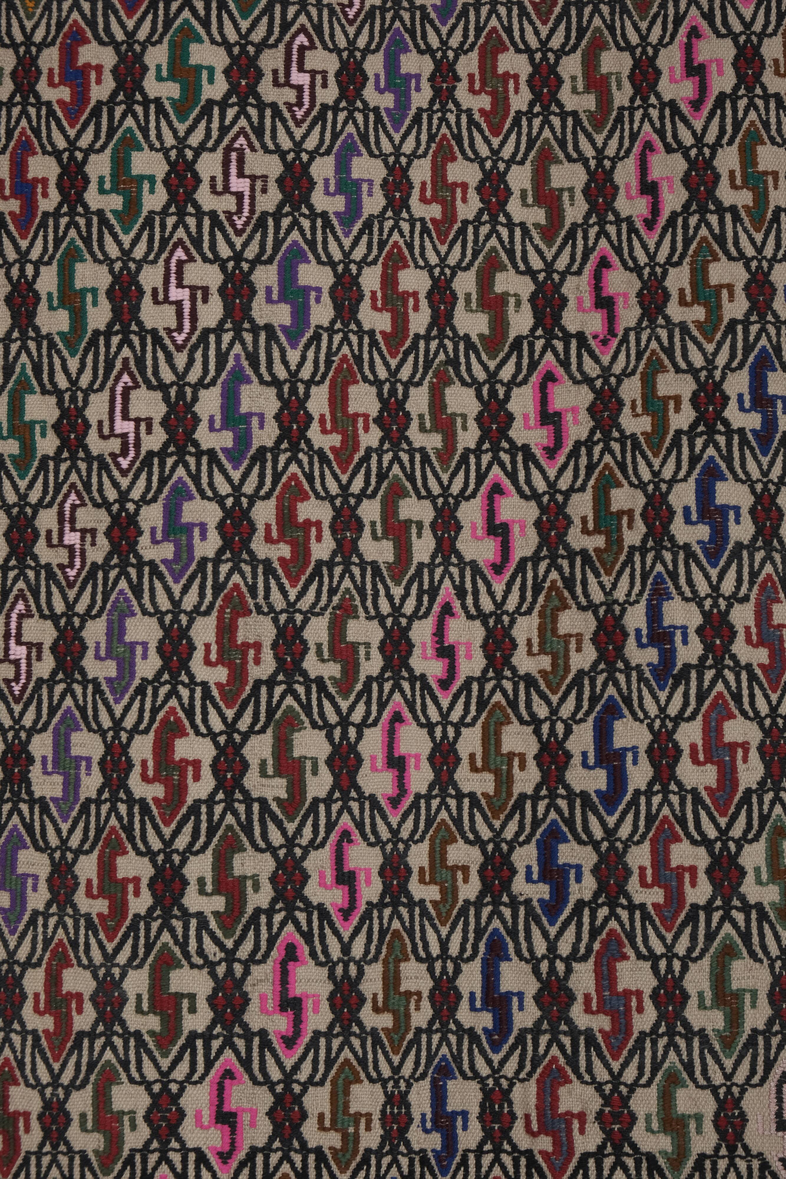 Masterwork Hand-Woven Rug Braided Kilim - Tribal Designer Carpet 3'9" X 5'