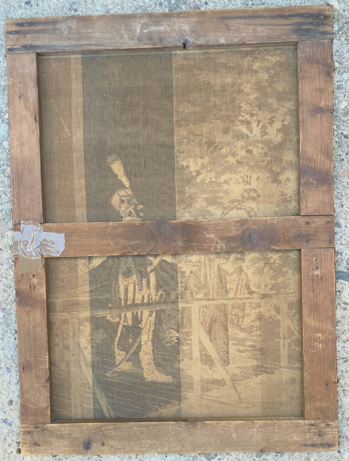 Pair of nineteenth century tapestries featuring a hussar and an elegant