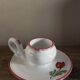 Vintage tulip earthenware cellar rat candle holder