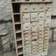 Small antique wooden workshop furniture delivered.