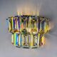 Pair of 2-tier Paolo Venini iridescent Murano glass wall lights, Italy, 1970s