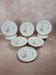 Set of 6 porcelain plates Tognana – antique rose pattern & gold rim