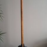 Coat rack on wood and black stand