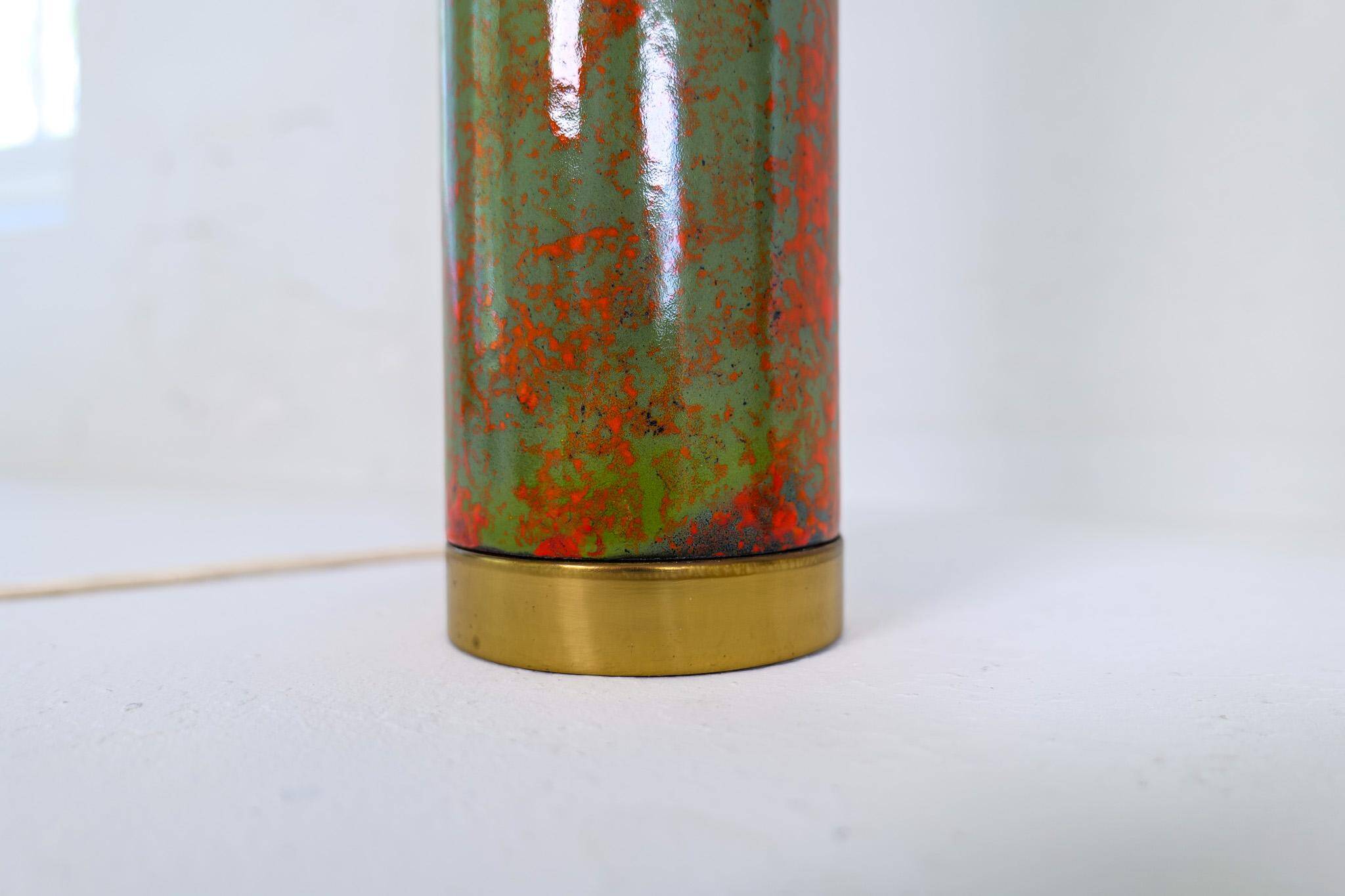 Rare and large ceramic table lamps from the mid-century, Sweden, 1960s.