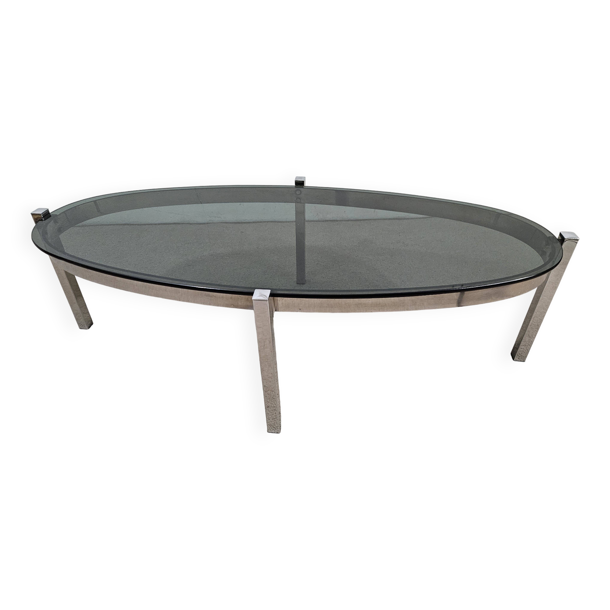 Table basse vintage ovale - Design 70