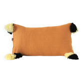 Coussin rectangulaire 100% Laine & Lin Jaune
