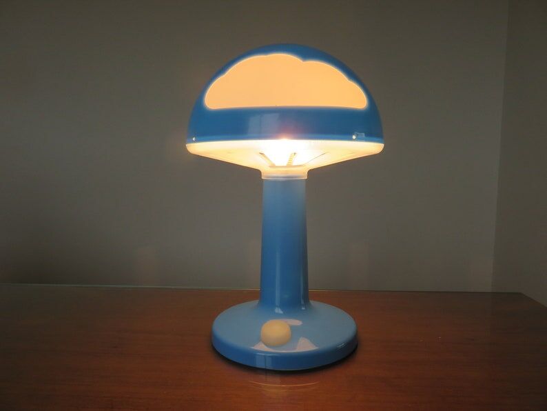 Pair of ikea skojig blue cloud lamps 90s