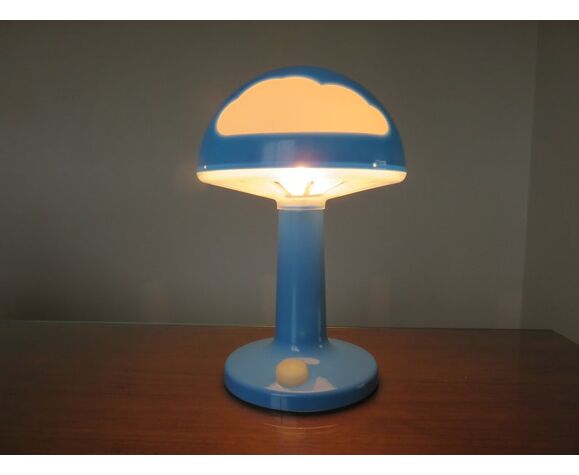 Pair of ikea skojig blue cloud lamps 90s | Selency