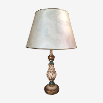 Venetian lamp in gilded wood