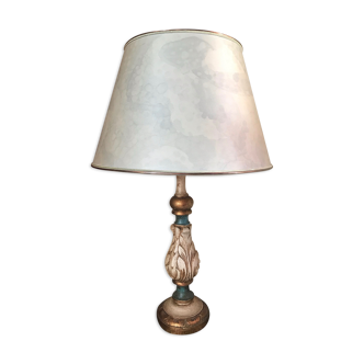 Venetian lamp in gilded wood