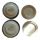 complete service in yellow earthenware Ainay Salin France