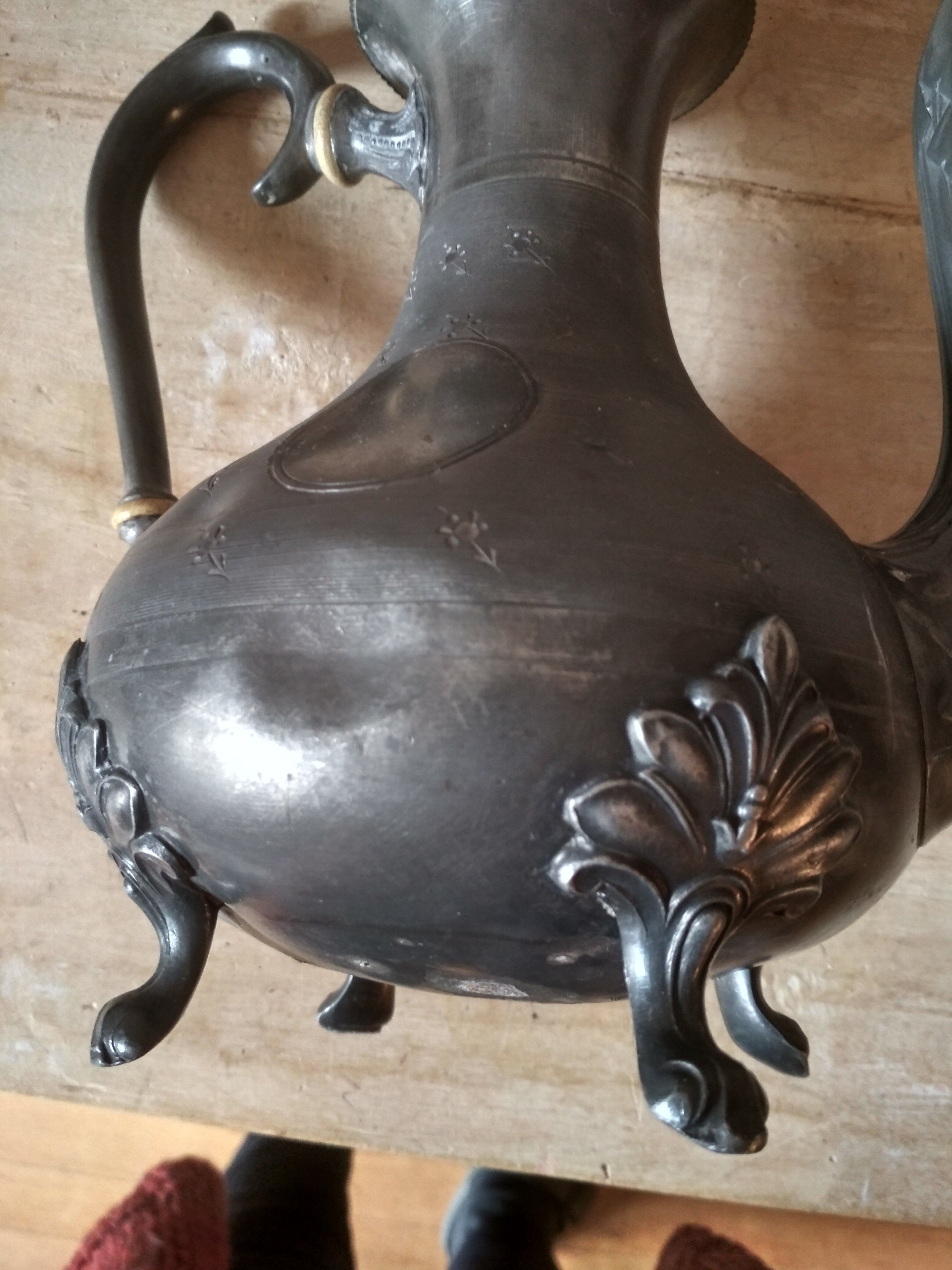 Pewter teapot