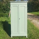 Parisian wardrobe in vintage green wood
