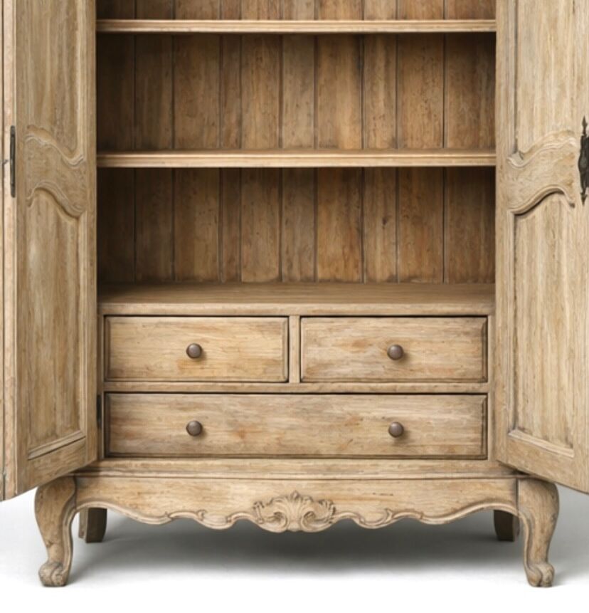 Sanded antique wardrobe