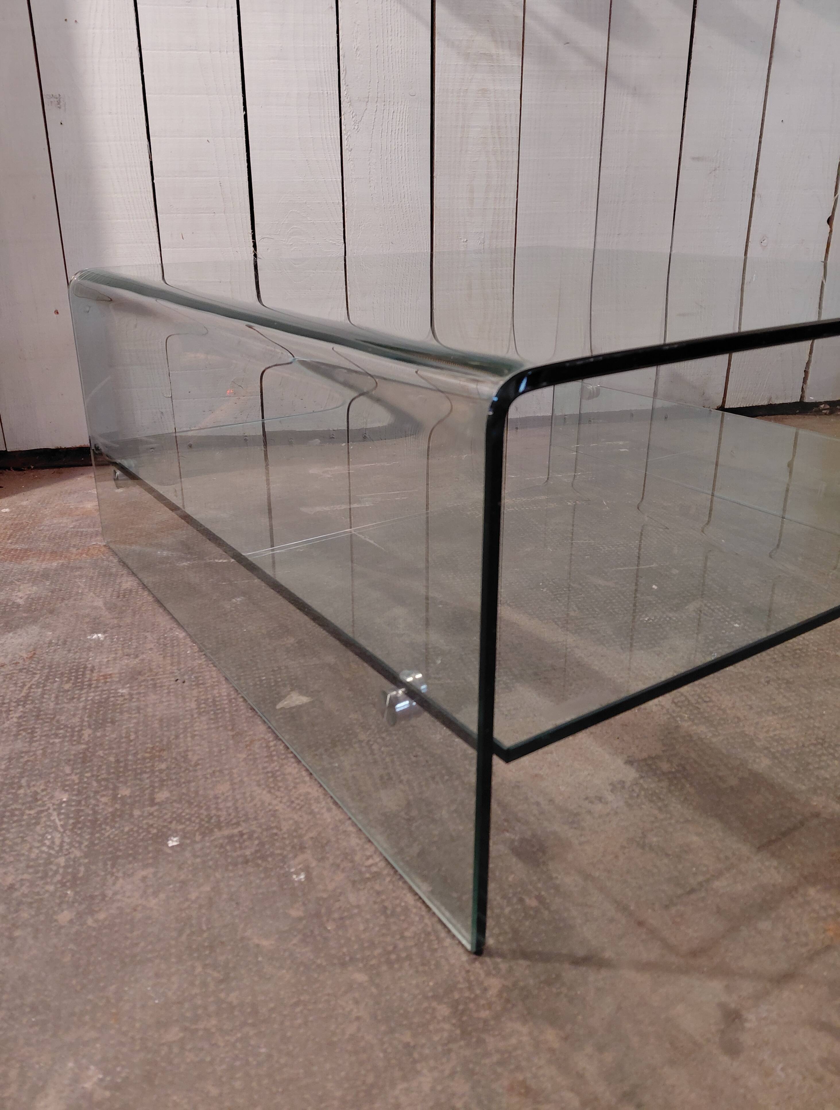 Glass coffee table