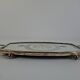 Vintage Art Deco Mirrored Glass Serving Tray with Floral Motif