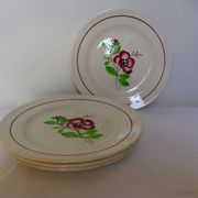 4 assiettes dessert de Digoin Sarreguemines modèle Beaucaire