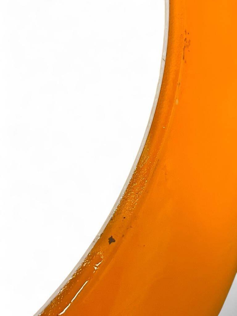 Vintage orange glass pendant light / space age chandelier