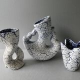 Trio of tense ceramic vases, 70s