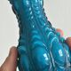 Small deep blue vase with reliefs