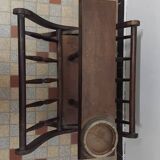 Old vintage wooden magazine rack