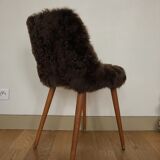 Chaise en mouton années 60