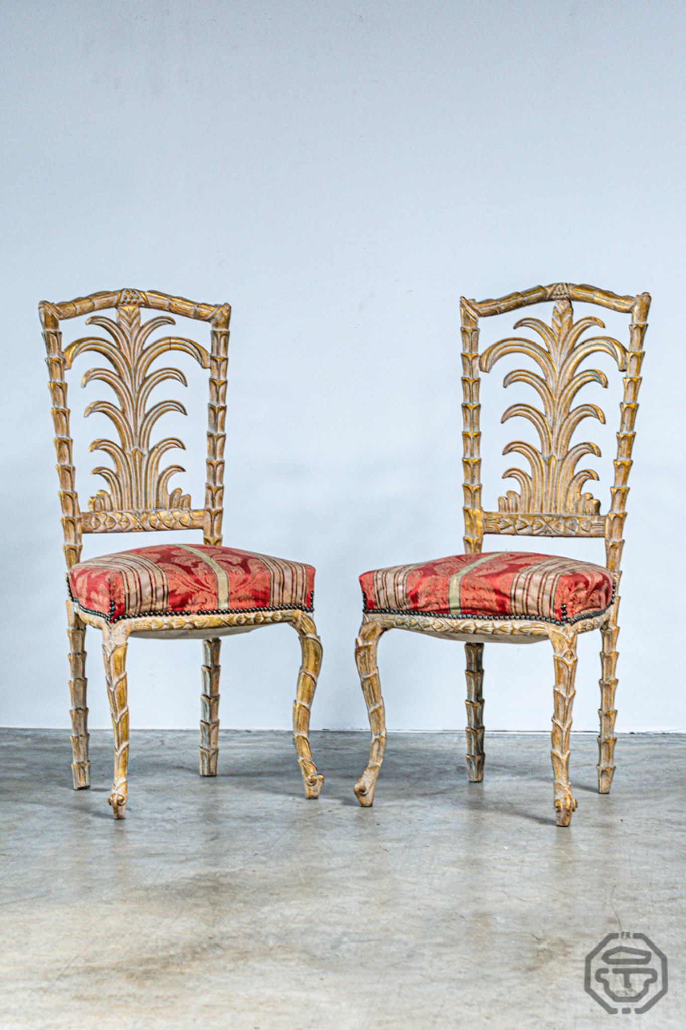 Duo de chaises palmier Rococo