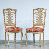 Rococo palm chair duo