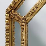 Large French octagonal gilded wooden mirror in Louis XVI style