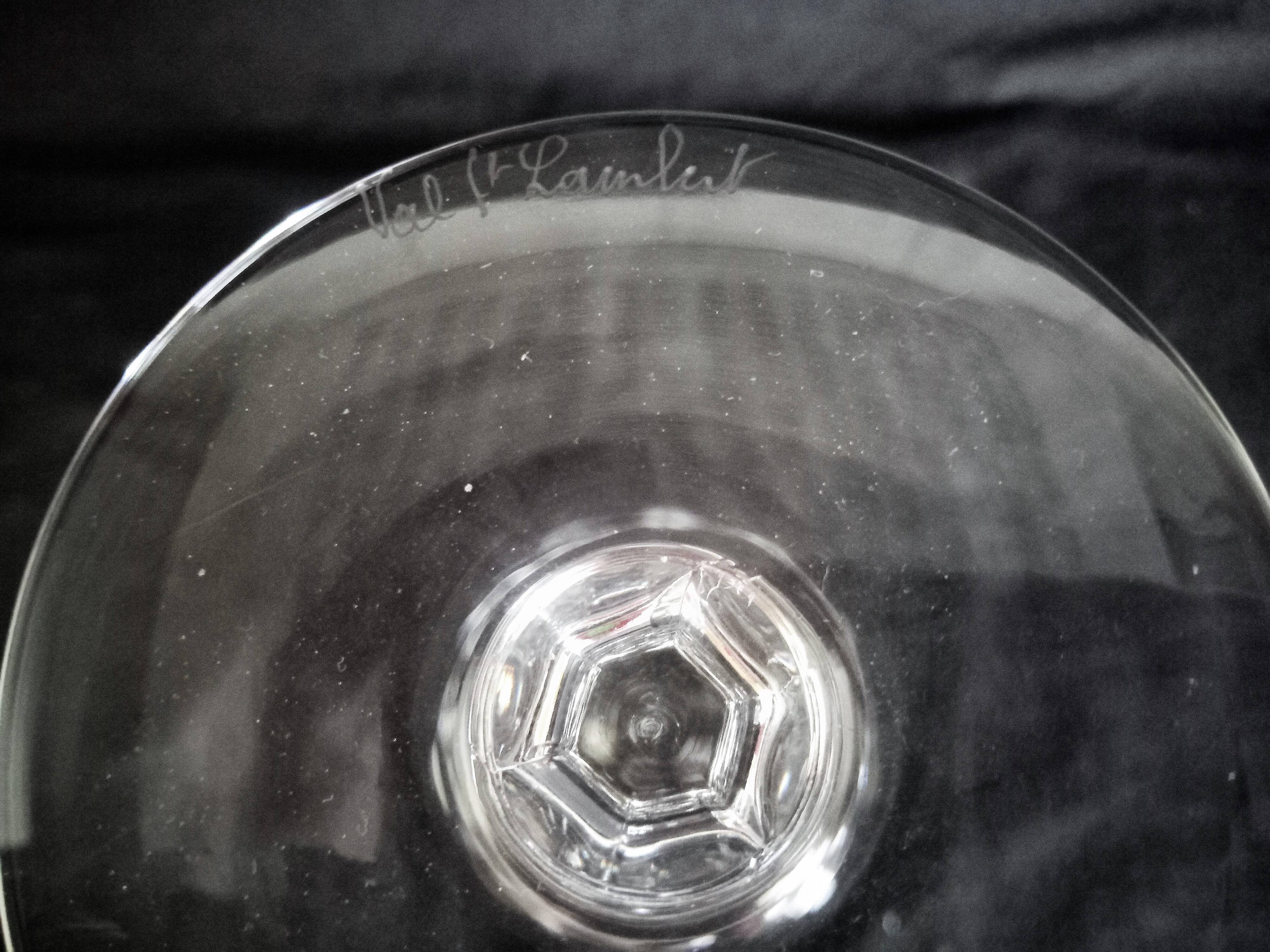 Set of 6 water glasses and 6 wine glasses in cut crystal Val Saint Lambert