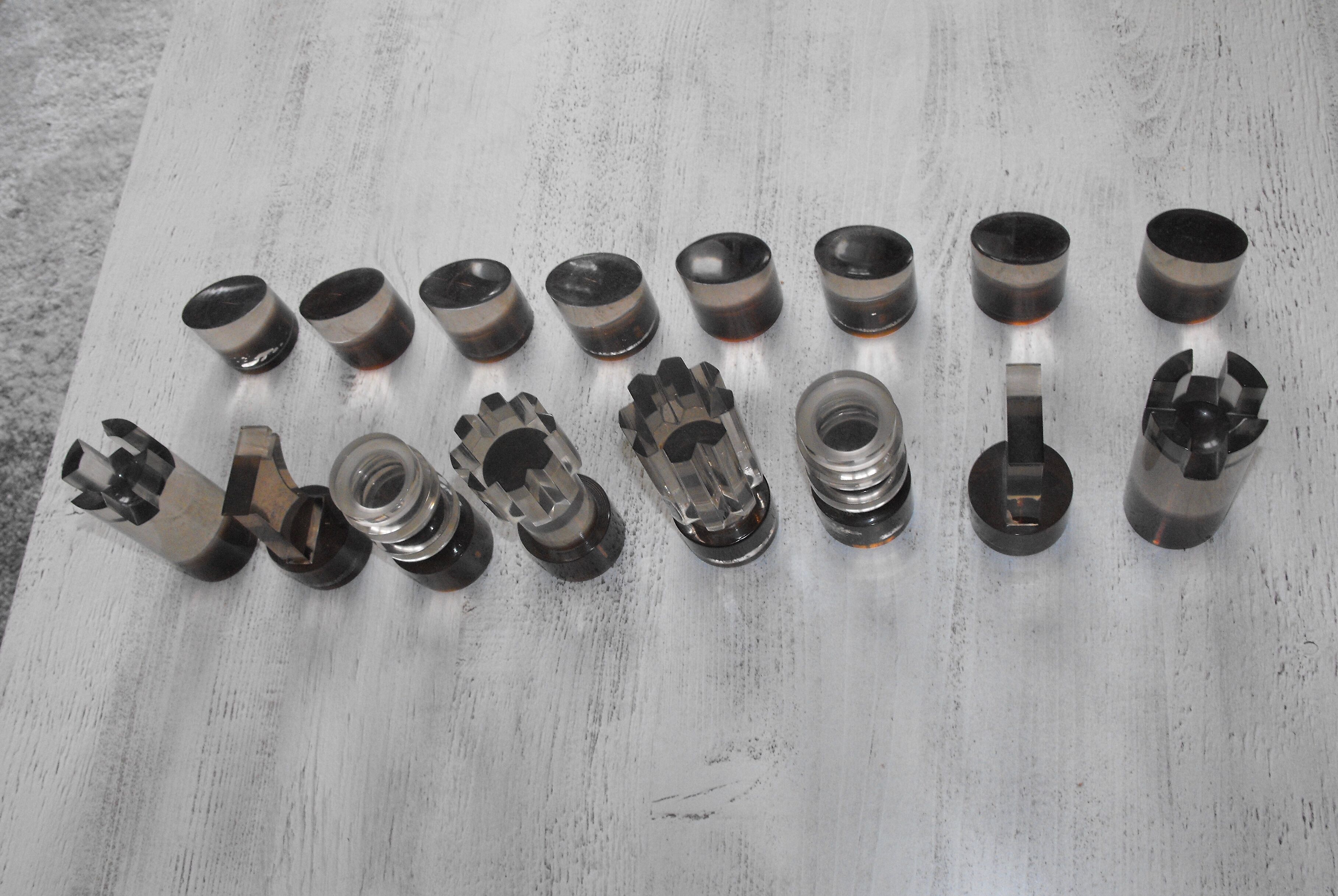 Michel Dumas chess game in altuglas 70s