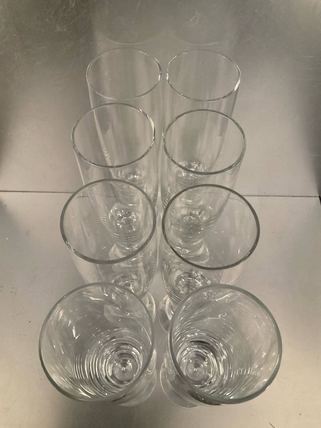 Set of 8 vintage Kosta Boda champagne flute glasses