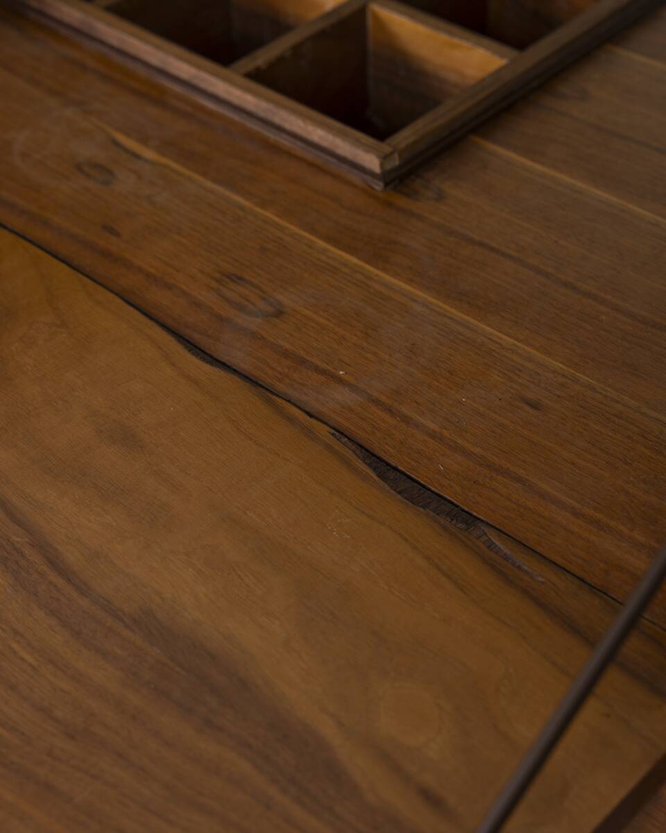 VINTAGE 1960S WOODEN SIDEBOARD WITH BAR COMPARTMENT, ITALIAN DESIGN