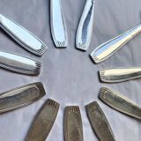 Christofle cutlery set - 11 fourchettes de table et 11 cuillères à soupe - Art déco - Métal argenté