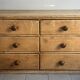 Vintage solid pine English trade counter furniture