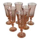 6 flûtes à champagne Rosaline