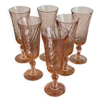 6 Rosaline champagne flutes