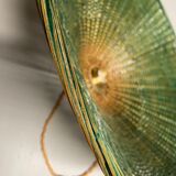 Suspension in green braided rattan