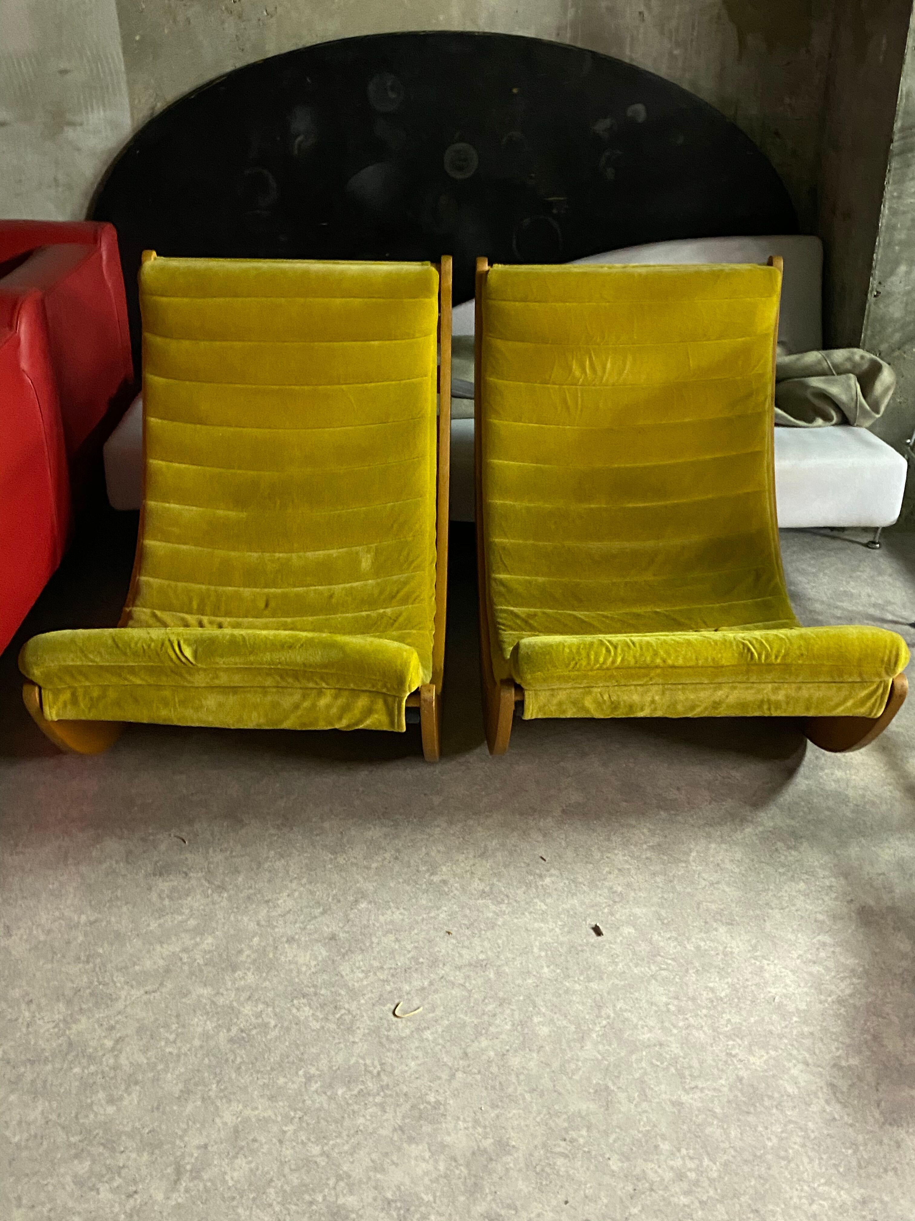 Paire de fauteuils relaxer 2 par Verner Panton édition Rosenthal studio