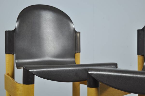 Thonet / chaises de salle à manger vintage flex 2000 en hêtre (2) / gerd lange / années 1990