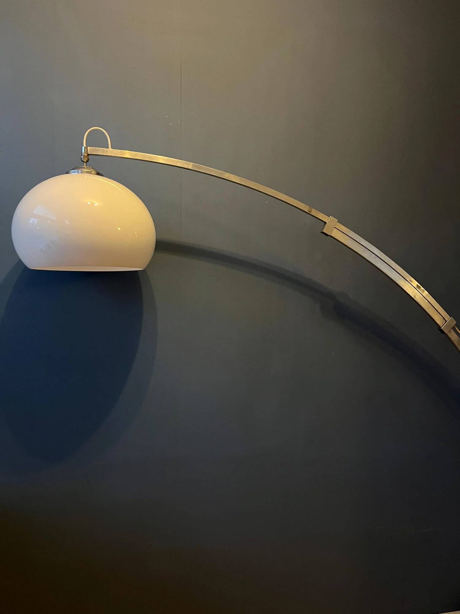 Vintage space age arc floor lamp in style of Guzzini