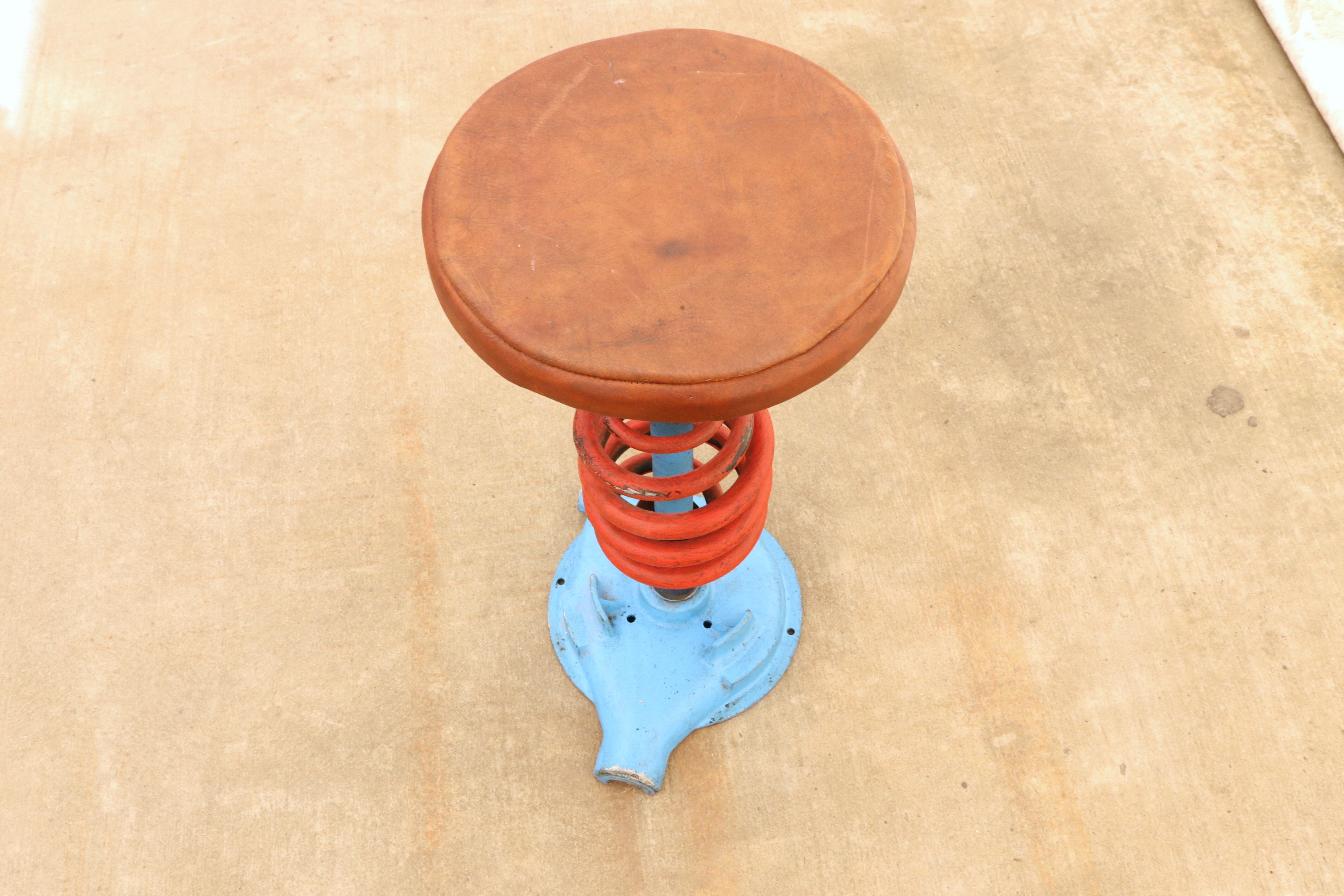 Vintage eastern bloc industrial stool, 1970s, czechoslovakia