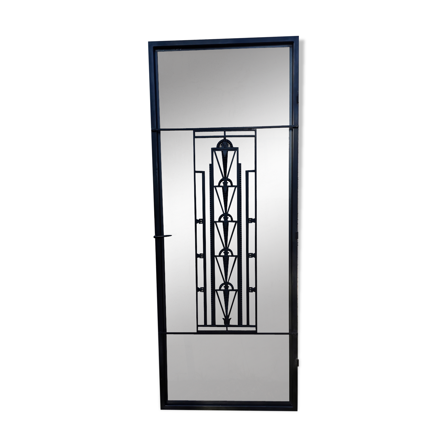 Glass door raw steel