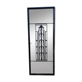 Glass door raw steel