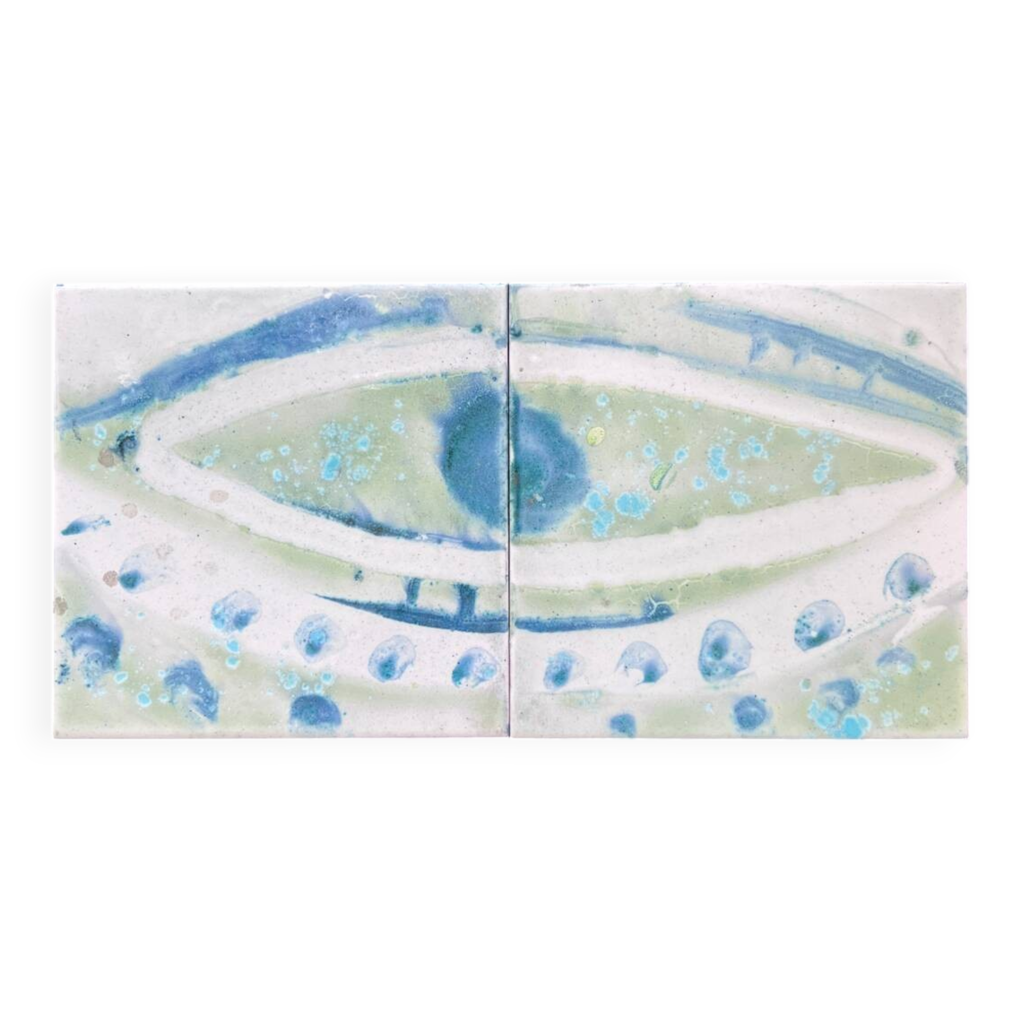 Gilliot ceramic tiles with abstract eye pattern, Belgium 1960