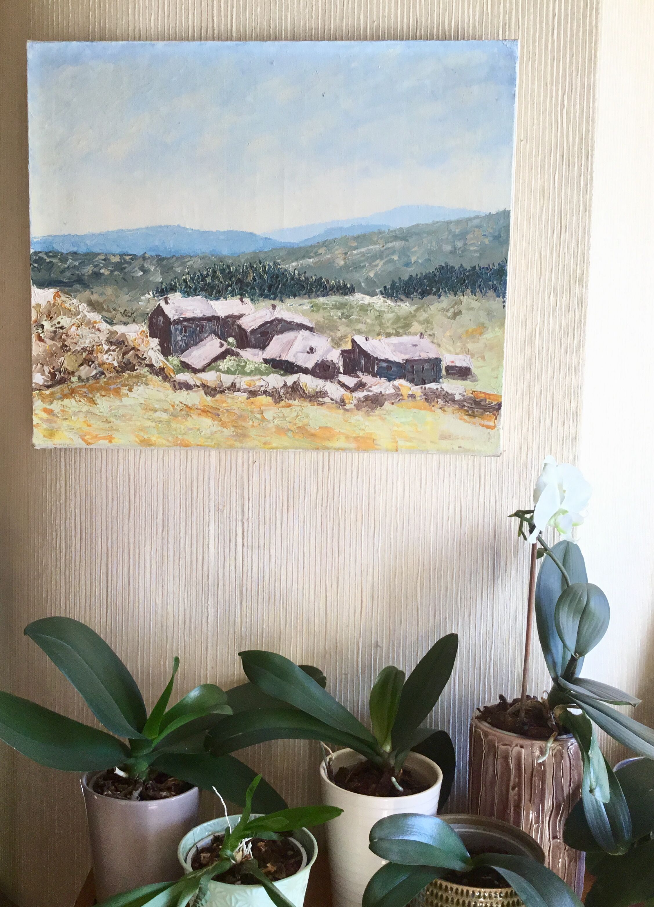 Oil on canvas "Provencal Drôme"