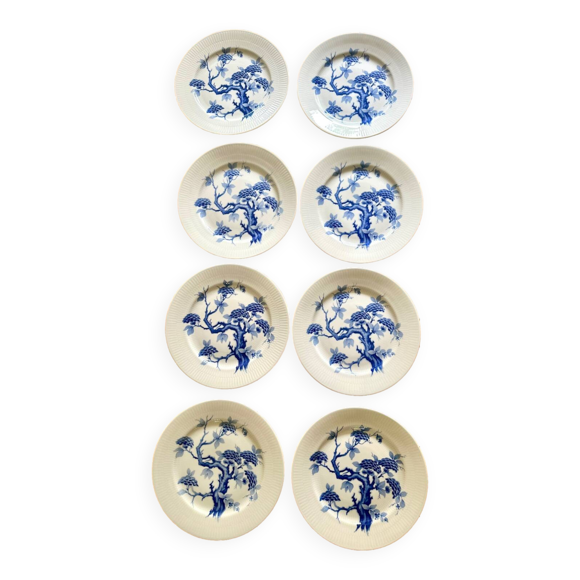 Set of eight German porcelain plates from the 1950s