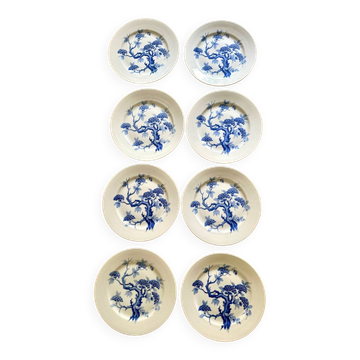 Set of eight German porcelain plates from the 1950s