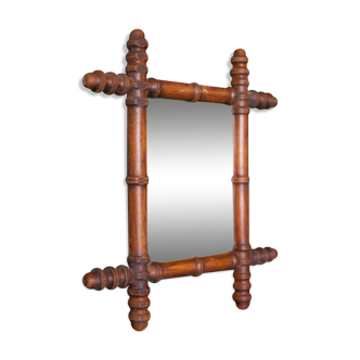 Miroir bois imitation bambou