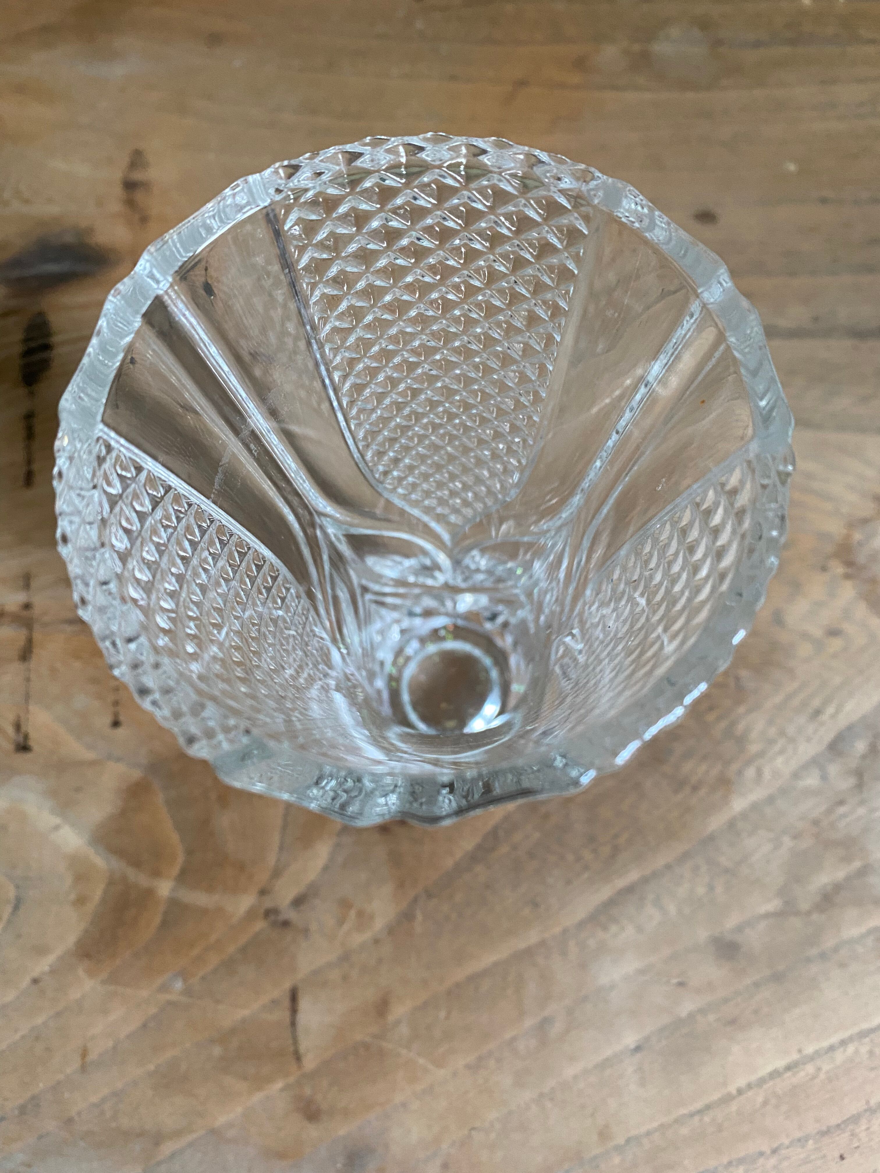 Fine carved glass vase
